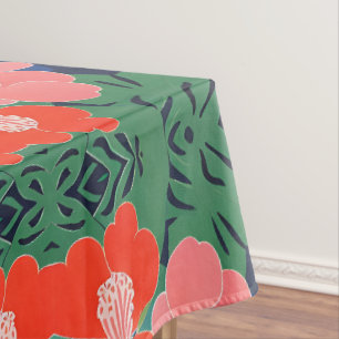 Tropical Garden Modern Expressionism Artwork Tablecloth
