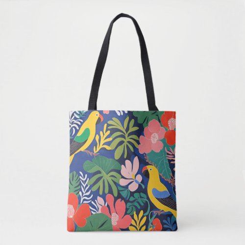 Tropical Garden Modern Expressionism Artwork Tote Bag