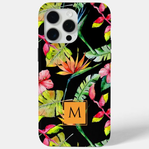 Tropical Garden Monogram  iPhone 15 Pro Max Case