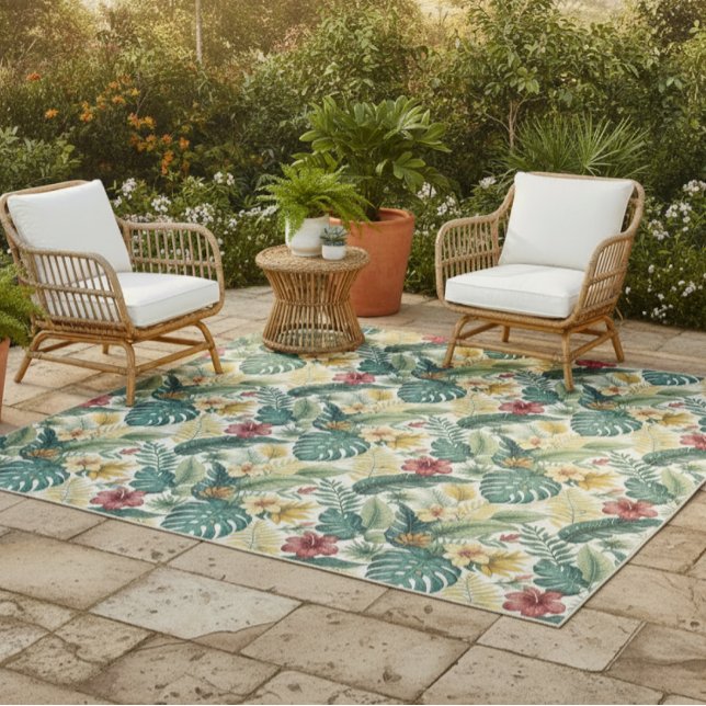 Tropical Garden  Outdoor Rug (Creator Uploaded)