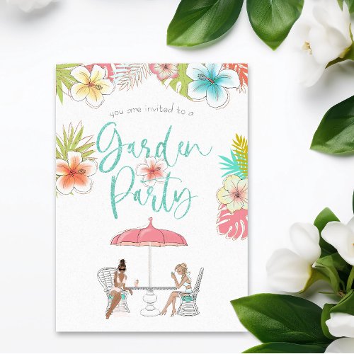 Tropical Garden Party Invitation