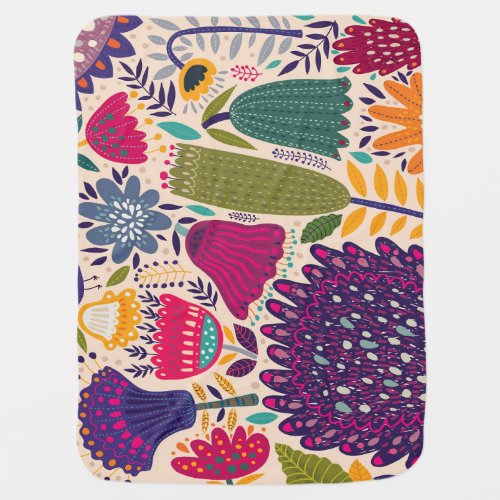 Tropical garden spring pattern collection baby blanket