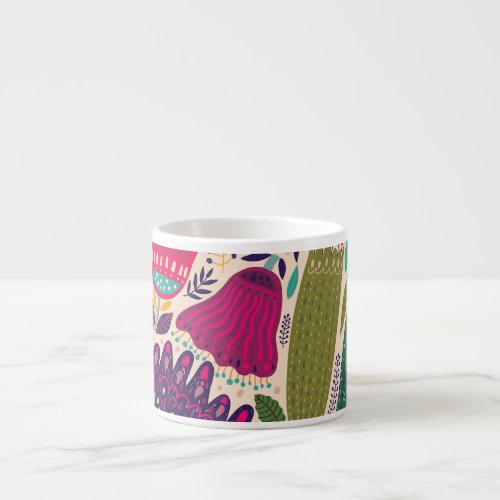 Tropical garden spring pattern collection espresso cup