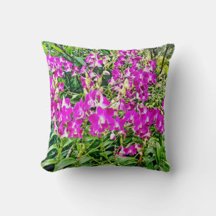 Tropical garden throw pillow