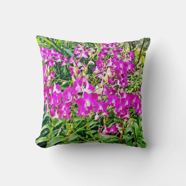 Tropical garden throw pillow (Front)
