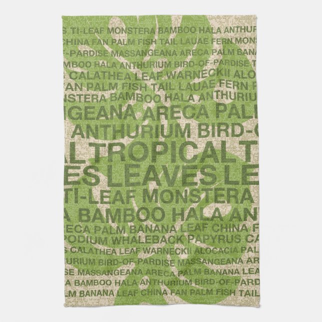 Tropical Garden Wall Hanging and Kitchen Towel (Vertical)