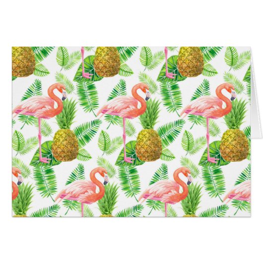 Tropical garden watercolor pattern (Front Horizontal)
