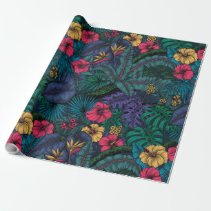 Tropical garden wrapping paper