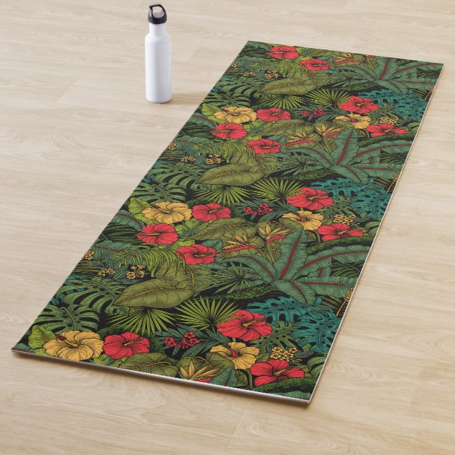 Tropical garden yoga mat (In Situ)