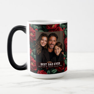 Tropical Gardenias Dog Dad Birthday Espresso Color Morph Mug