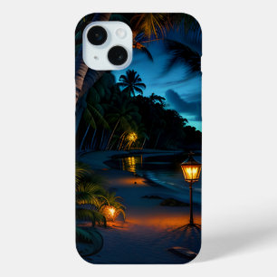 Tropical Gaze Oasis Night 2 iPhone 15 Plus Case