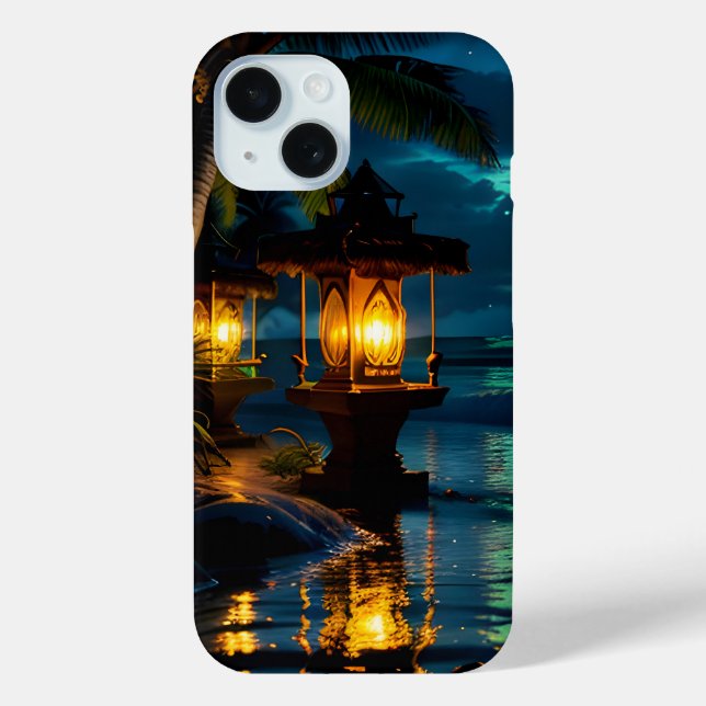 Tropical Gaze Oasis Night 4 Case-Mate iPhone Case (Back)