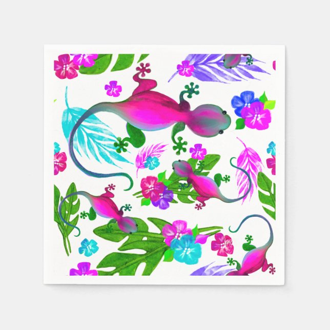 Tropical Geckos Napkins (Front)