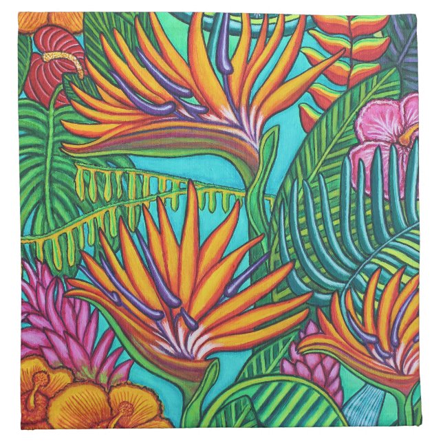 Tropical Gems Cloth Napkins (Front)