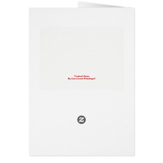 Tropical Gems Greeting Card (Back)