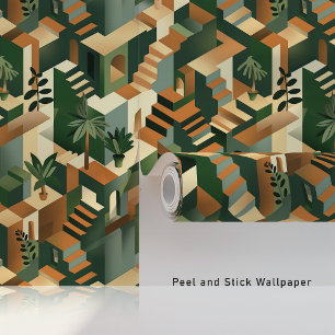 Tropical Geometric Escapes Wallpaper Wallpaper
