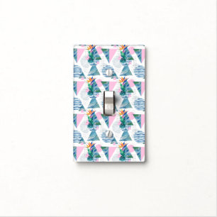 Tropical Geometric Pattern Light Switch Cover