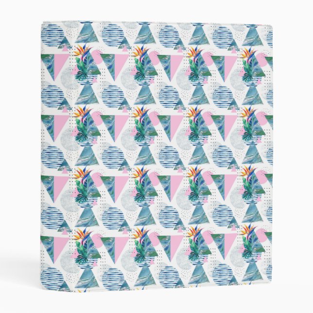 Tropical Geometric Pattern Mini Binder (Front/Spine)