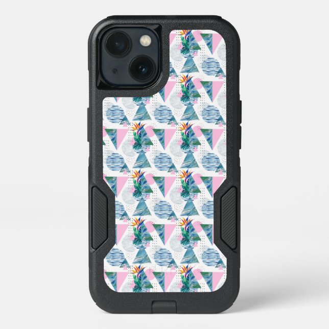 Tropical Geometric Pattern Otterbox iPhone Case (Back)