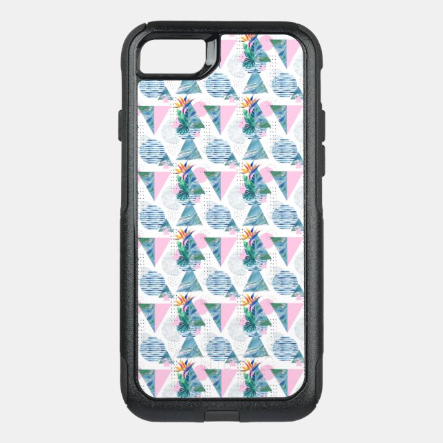 Tropical Geometric Pattern Otterbox iPhone Case (Back)