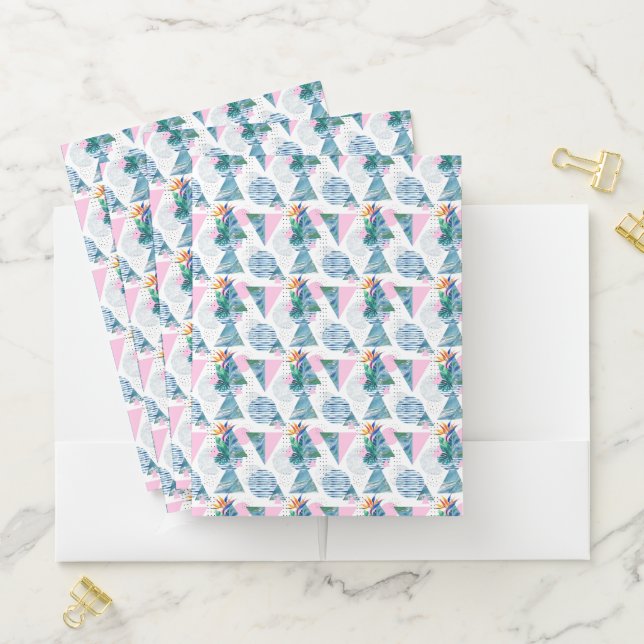 Tropical Geometric Pattern Pocket Folder (In Situ)