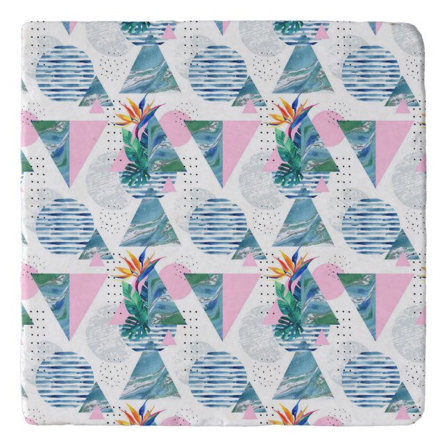 Tropical Geometric Pattern Trivet (Front)