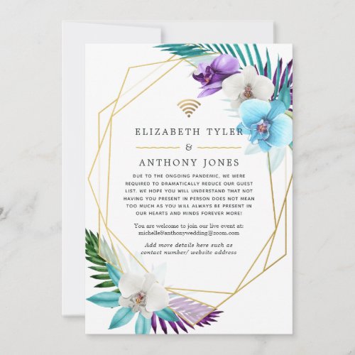 Tropical Geometric Virtual Wedding Guest List Announcement