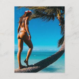 Tropical getaway postcard