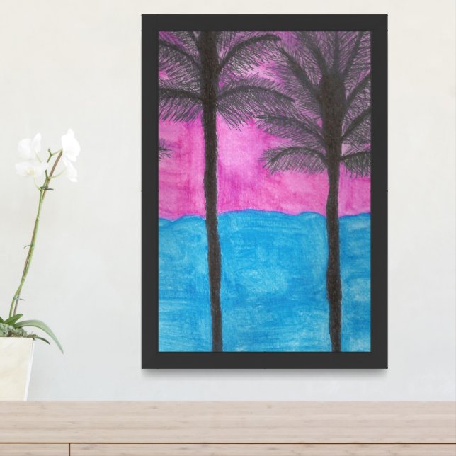 Tropical Getaway Watercolor Art Print (Entryway)