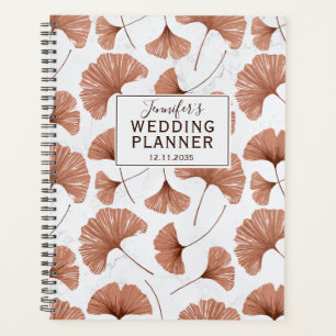 Tropical Gingko Foliage Terracotta Wedding Planner