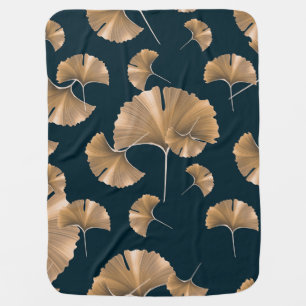 Tropical ginko palm leaves, Hawaiian pattern. Baby Blanket