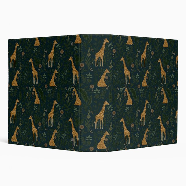 Tropical Giraffe Hangout 3 Ring Binder (Background)
