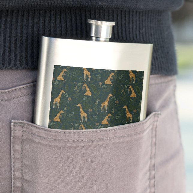 Tropical Giraffe Hangout Flask (In Situ)