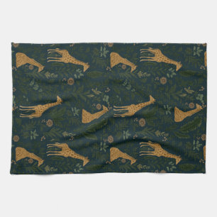 Tropical Giraffe Hangout Kitchen Towel