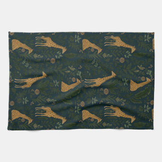 Tropical Giraffe Hangout Kitchen Towel