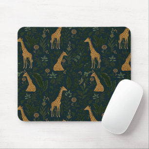 Tropical Giraffe Hangout Mouse Pad