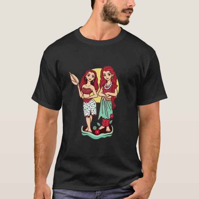 tropical, girl, beautiful, summer, vacation, exoti T-Shirt (Front)