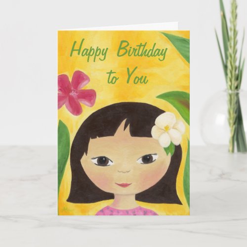 Tropical Girl Card