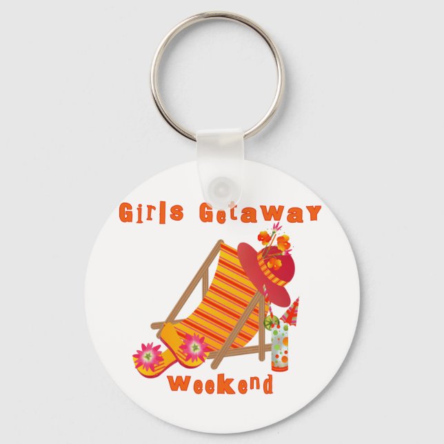 Tropical Girls Getaway Weekend Keychain (Front)