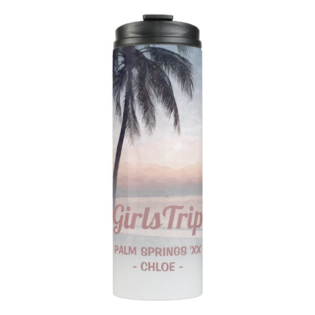 Tropical Girls Weekend Trip Personalized Tumbler (Front)