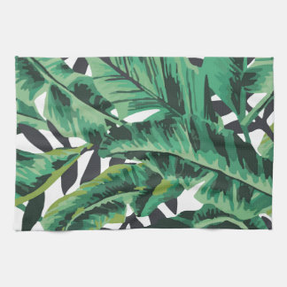 Tropical Glam Banana Leaf Pattern Towel