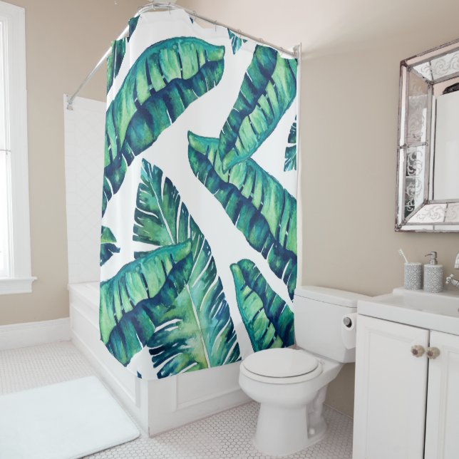 Tropical Glam shower curtain (In Situ)