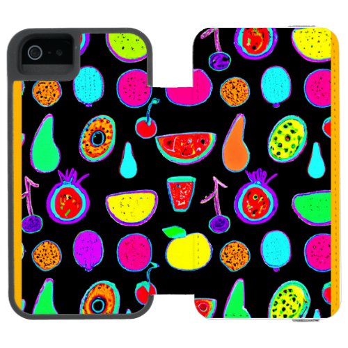 Tropical Glow Explosion iPhone SE55s Wallet Case