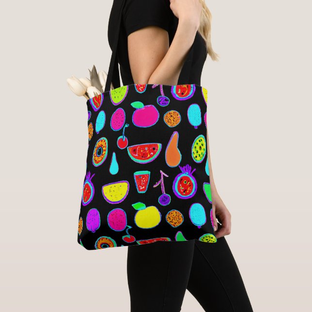 Tropical Glow Explosion Tote Bag (Close Up)