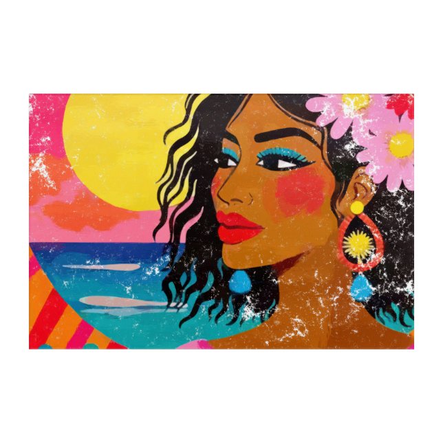 Tropical Goddess - Vibrant Pop Art (Front)