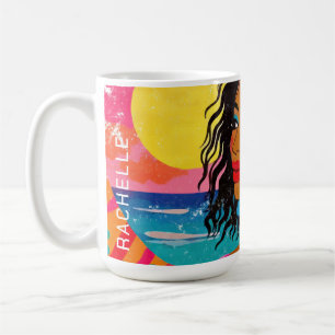 Tropical Goddess - Vibrant Pop Art Coffee Mug