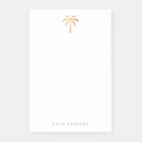 Tropical Gold Palm Tree Post_it Notes