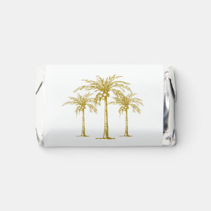 Tropical Gold Palm Trees Custom Family Reunion Hershey's Miniatures