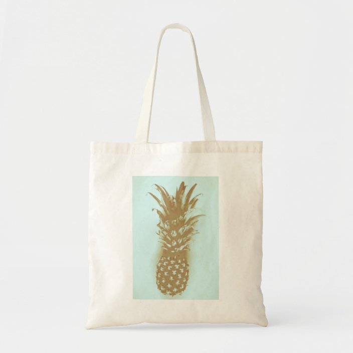 gold pineapple beach bag