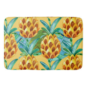 Tropical Gold Pineapple Island Bath Mat